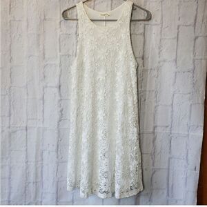 GINGER G Sleeveless A-Line Daisy Lace Crochet Dress Medium